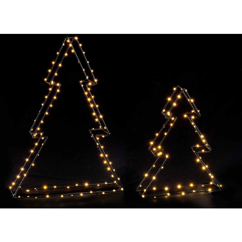 foto del prodotto alberi di natale da tavolo in metallo con luci led integrate figure luminose