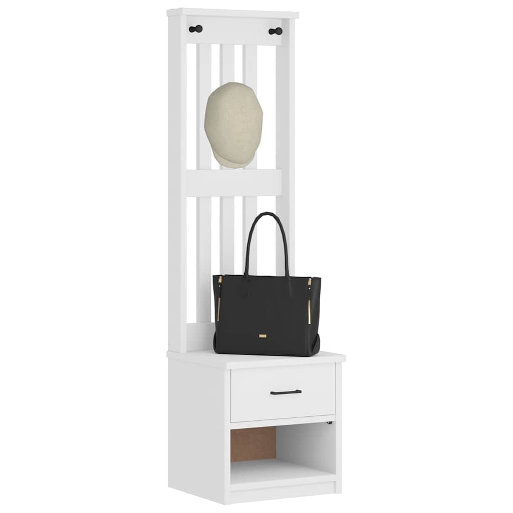 foto del prodotto albero da ingresso sandnes bianco 45x40x159,5 cm legno di pino