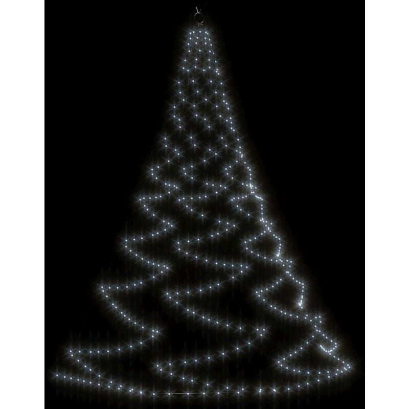 foto del prodotto albero da parete con gancio metallico 260 led bianco freddo 3 m vidaxl