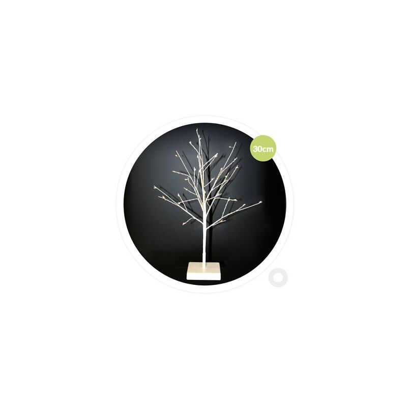 foto del prodotto albero decorativo cumia led 30cm 2xaa bianco