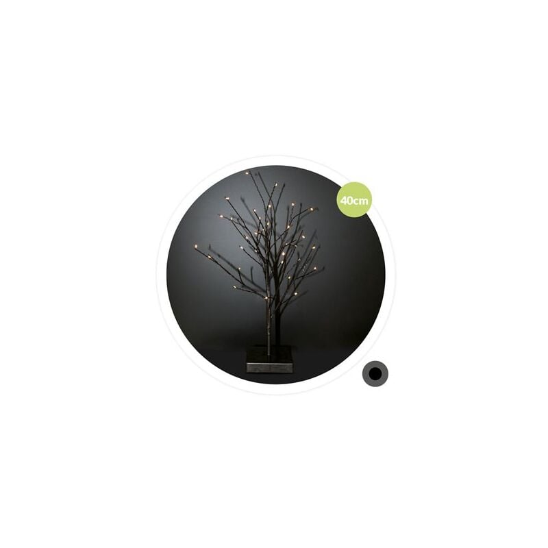 foto del prodotto albero decorativo cumia led 40 cm 3xaa nero