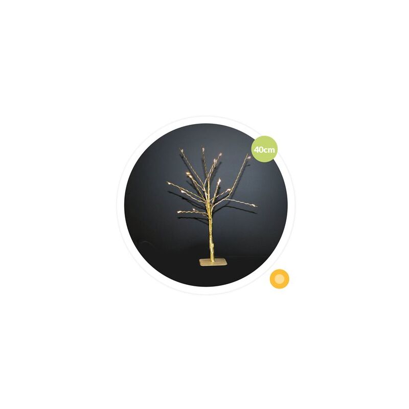 foto del prodotto albero decorativo cumia led 40cm 3xaa dorato