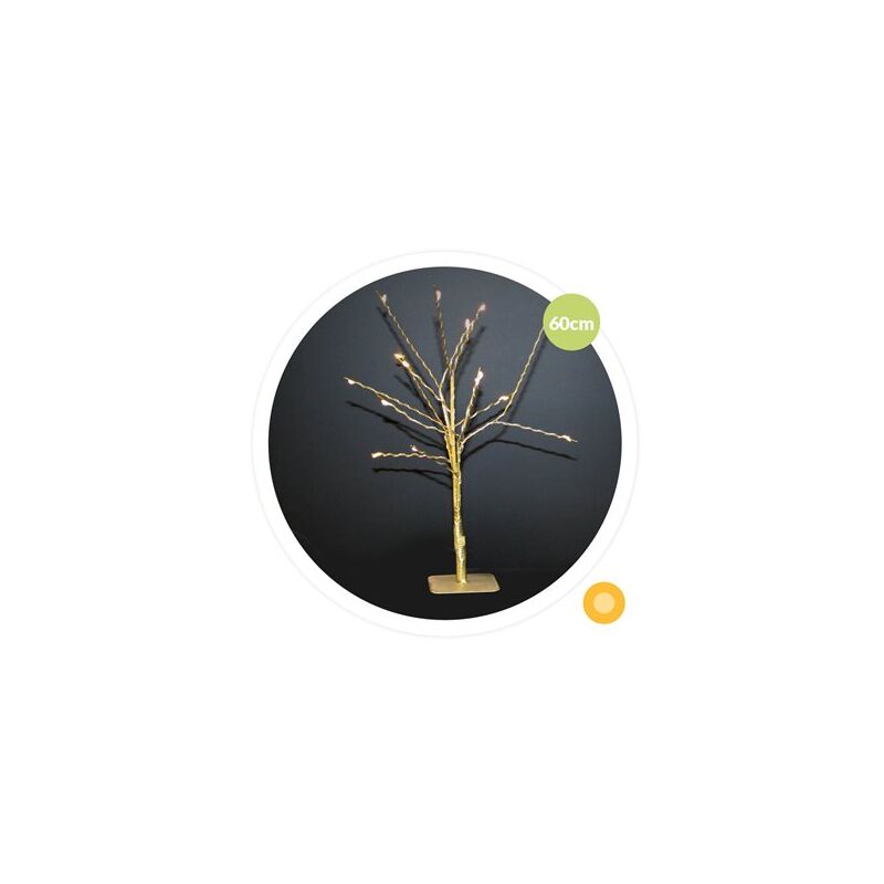 foto del prodotto albero decorativo cumia led 60cm 3xaa dorato