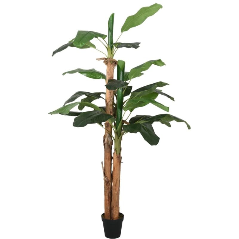 foto del prodotto albero di banano artificiale 18 foglie 150 cm verde vidaxl