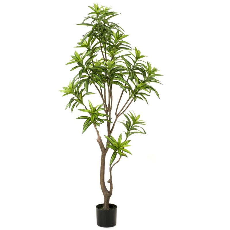 foto del prodotto albero di dracaena artificiale 155 cm verde emerald