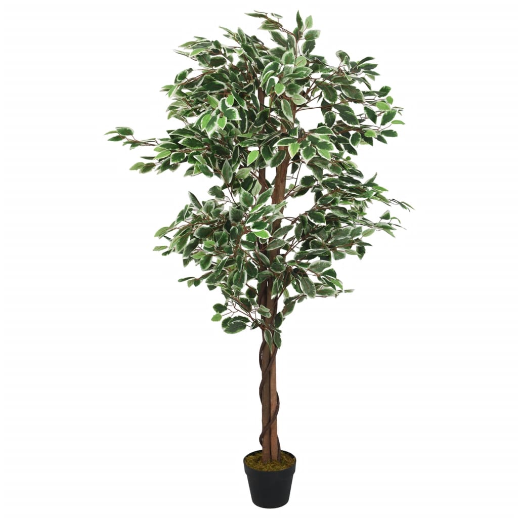foto del prodotto albero di ficus artificiale 378 foglie 80 cm verde