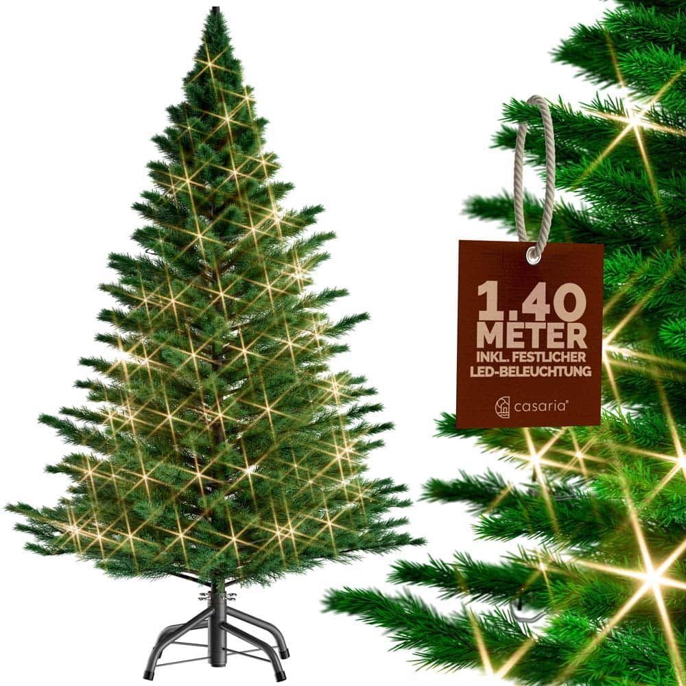 foto del prodotto albero di natale 140cm con lucine