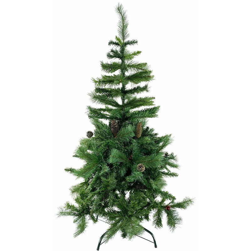 foto del prodotto albero di natale 150h cm 504 rami pieghevoli in pvc abete artificiale