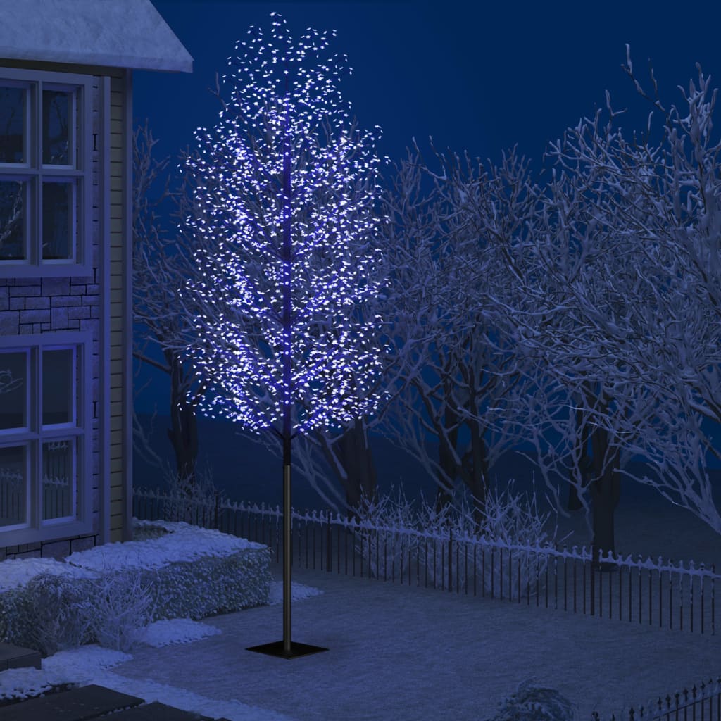 foto del prodotto albero di natale 2000 led blu ciliegio in fiore 500cm