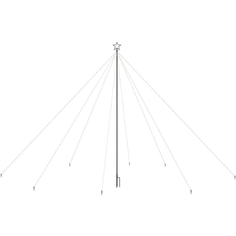 foto del prodotto albero di natale a cascata luci led interni esterni 800 led 5 m vidaxl