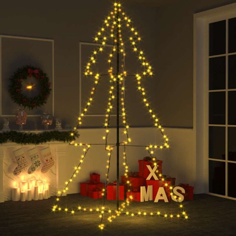 foto del prodotto albero di natale a cono 240 led per interni esterni 118x180 cm vidaxl
