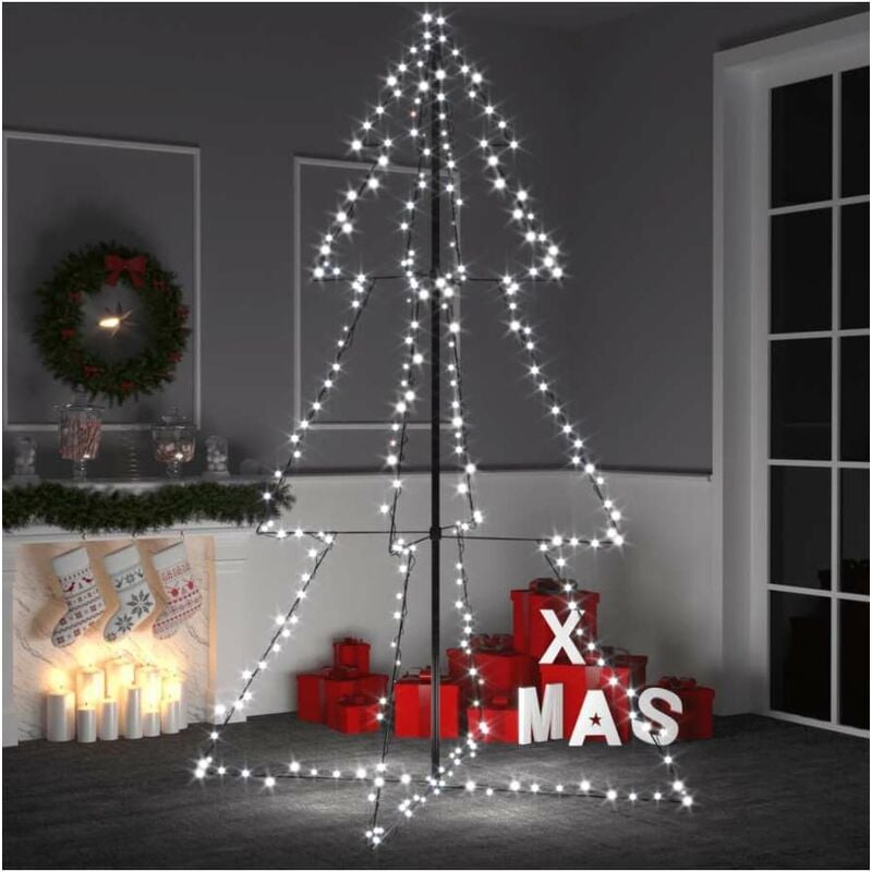 foto del prodotto albero di natale a cono 240 led per interni esterni 118x180 cm - vidaxl
