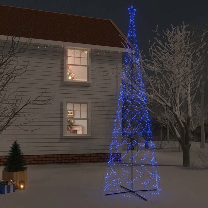foto del prodotto albero di natale a cono blu 3000 led 230x800 cm vidaxl
