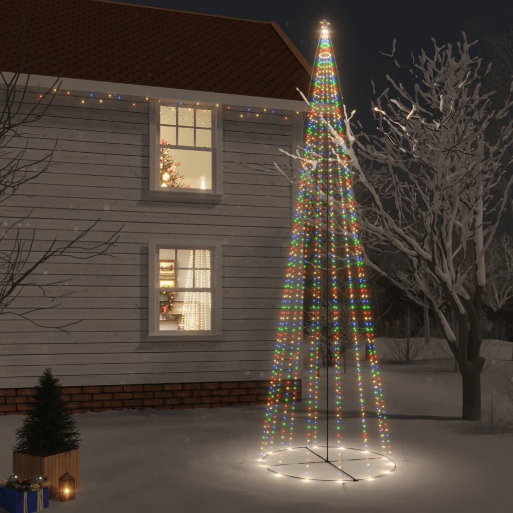 foto del prodotto albero di natale a cono colorato 1134 led 230x800 cm