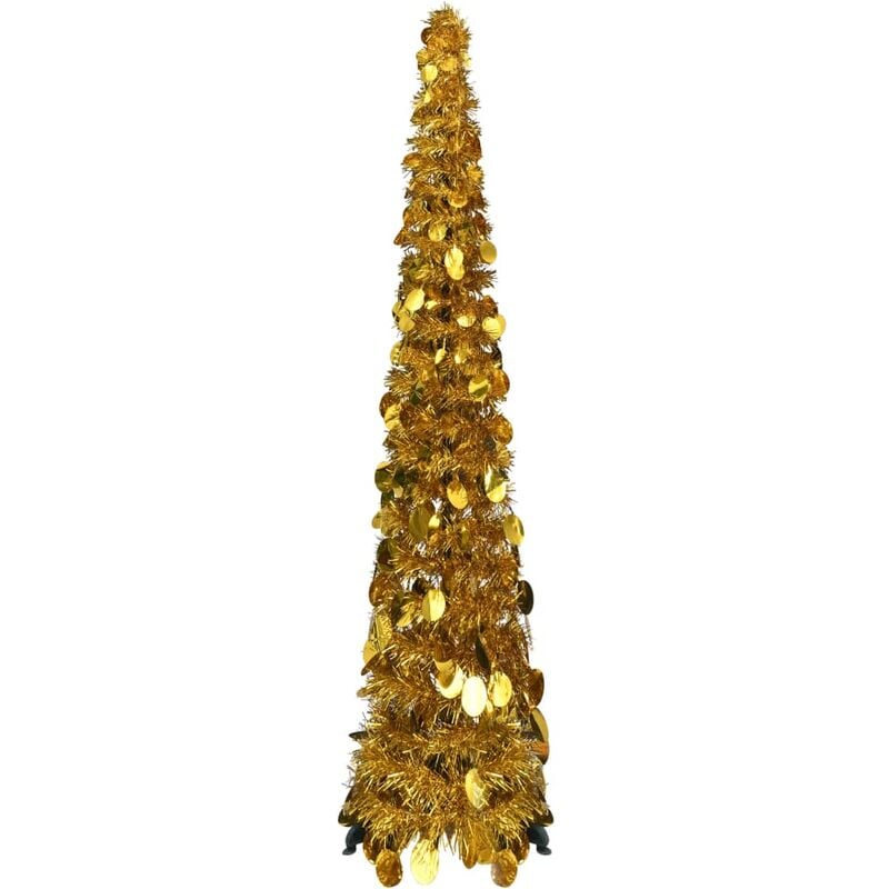 foto del prodotto albero di natale artificiale apribile dorato 120 cm pet vidaxl