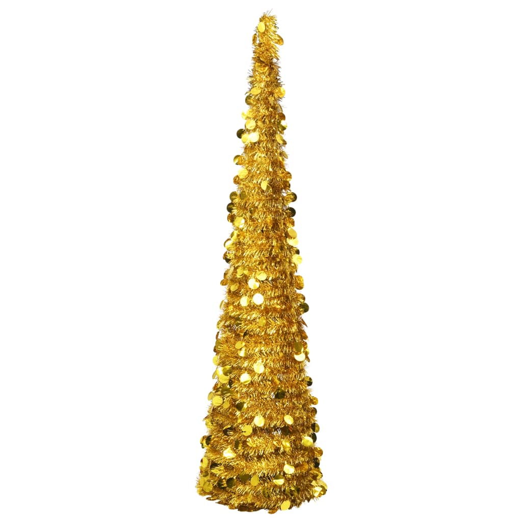 foto del prodotto albero di natale artificiale apribile oro 180 cm pet