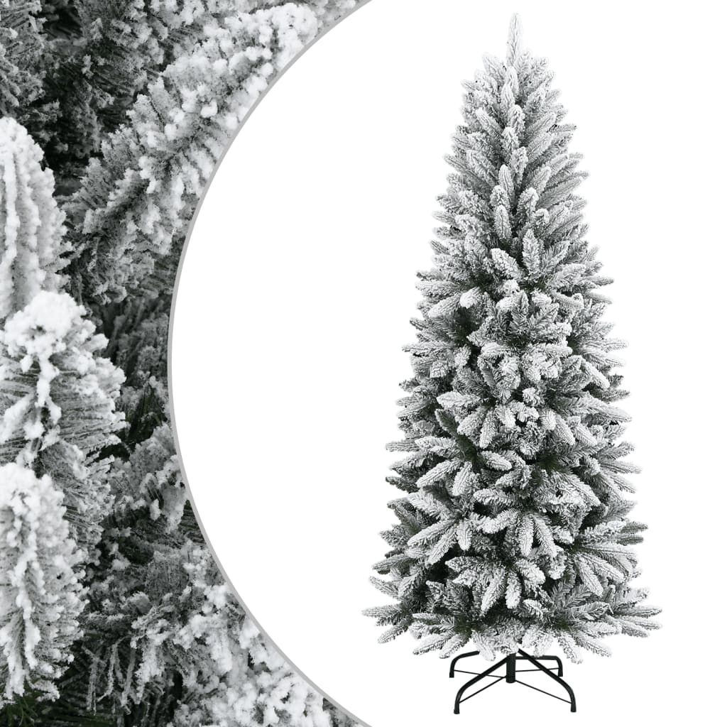 foto del prodotto albero di natale artificiale con neve floccata 120 cm pvc e pe cod mxl 21921