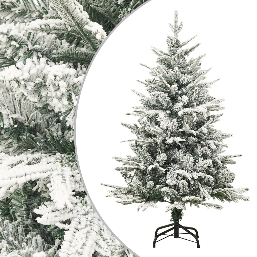 foto del prodotto albero di natale artificiale con neve verde 120 cm pvc e pe