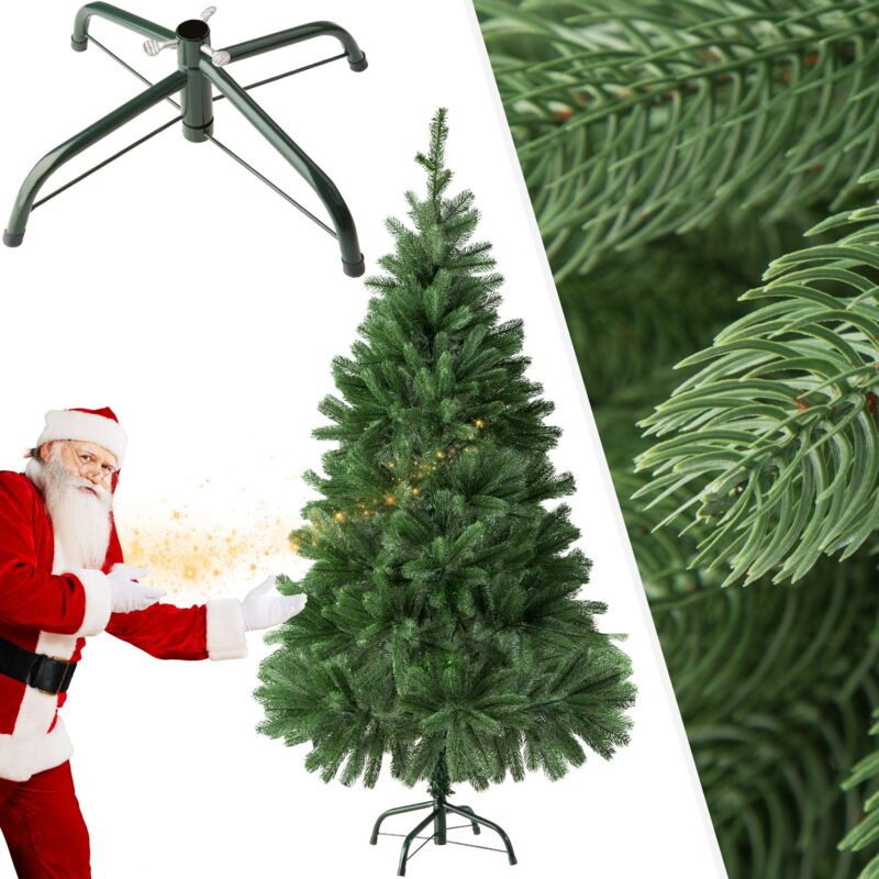 foto del prodotto albero di natale artificiale con sostegno in metallo pressofusione albero di natale pe, albero di natale finto realistico, albero di natale in pvc
