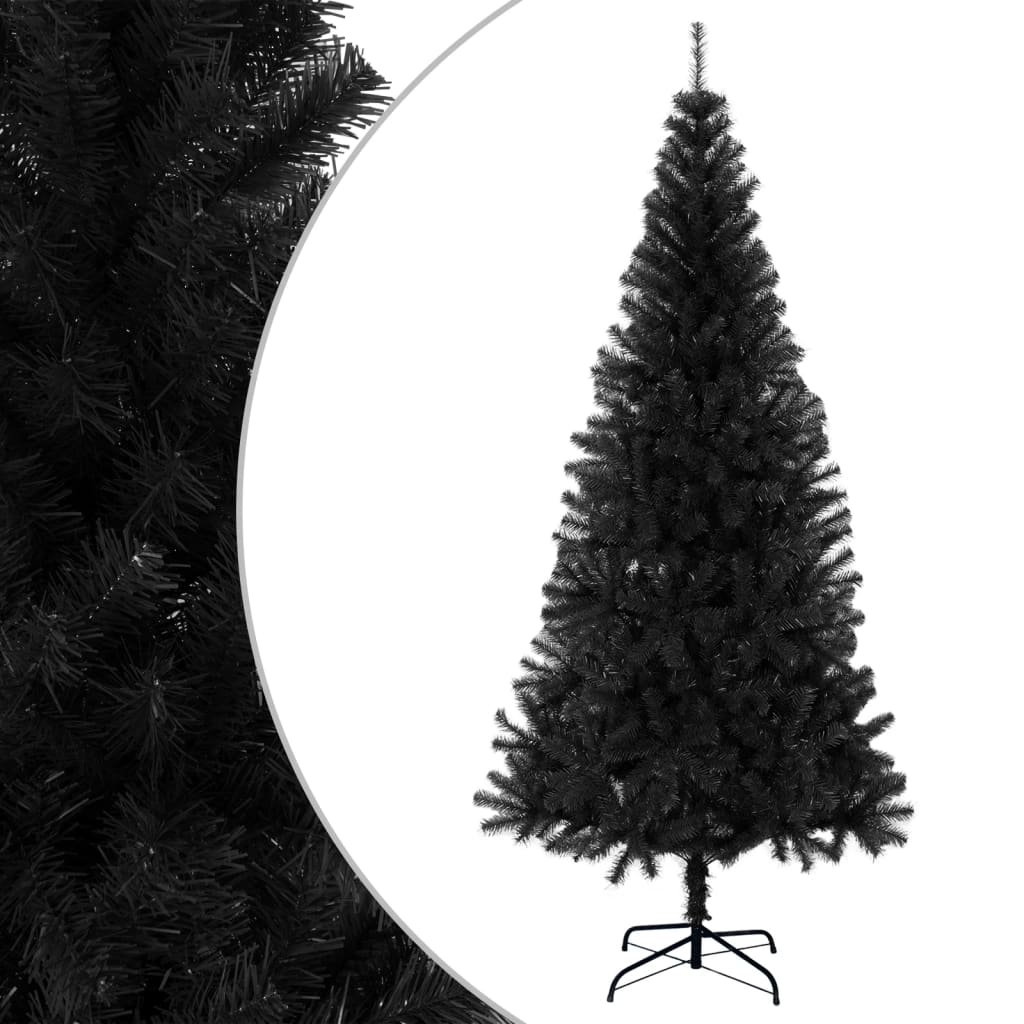 foto del prodotto albero di natale artificiale con supporto nero 240 cm pvc