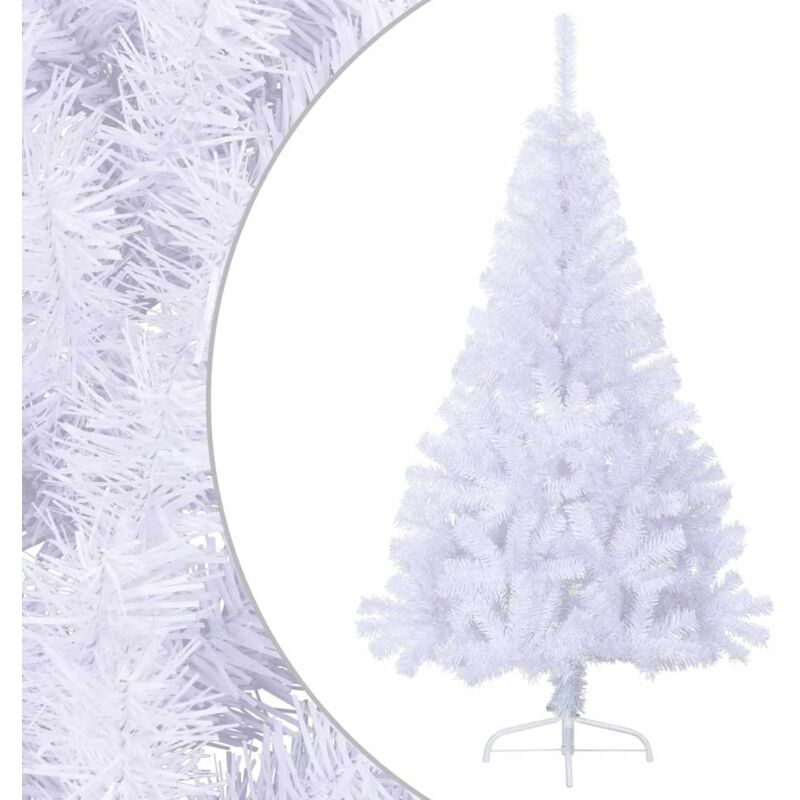 foto del prodotto albero di natale artificiale met con supporto bianco 150cm pvc vidaxl