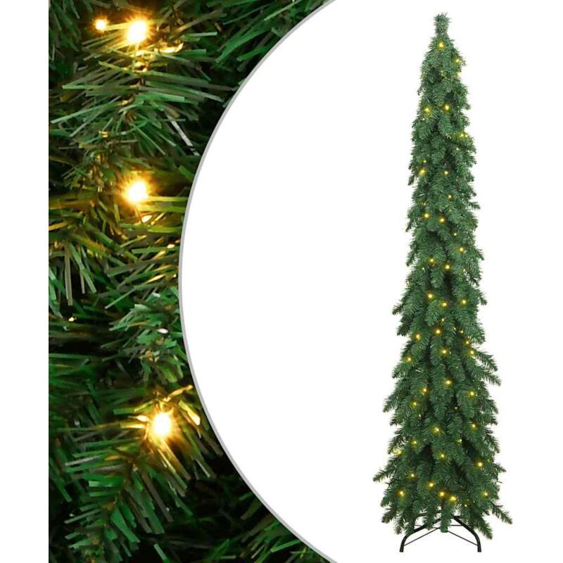 foto del prodotto albero di natale artificiale preilluminato con 100 led 180 cm vidaxl