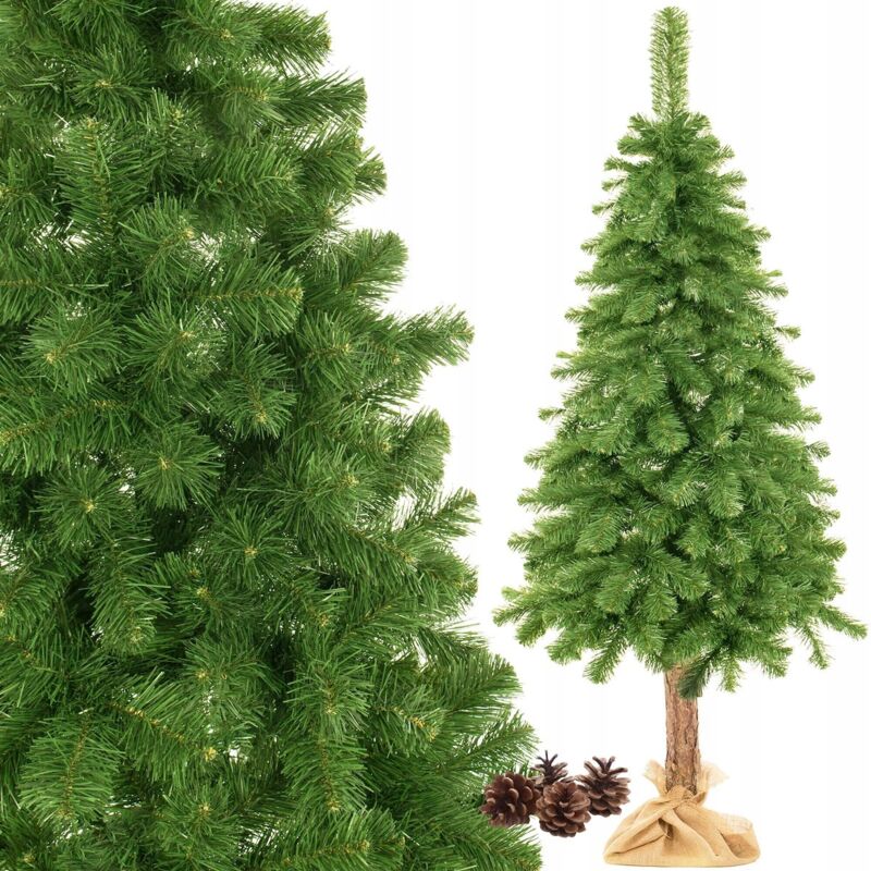 foto del prodotto albero di natale artificiale su tronco pino verde grande 160cm