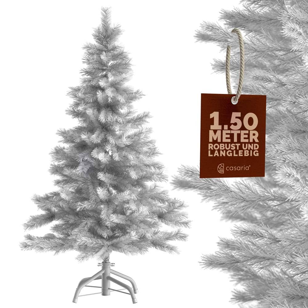 foto del prodotto albero di natale con base bianco 150cm
