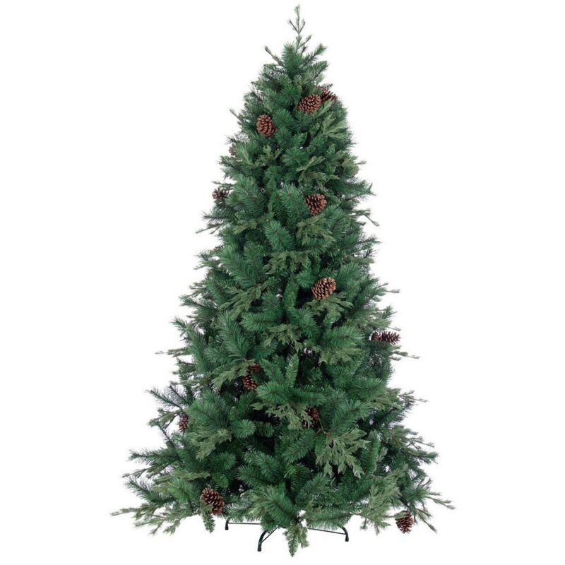 foto del prodotto albero di natale con pigne arves in pp effetto aghi di pino pe effetto real touch 180 cm