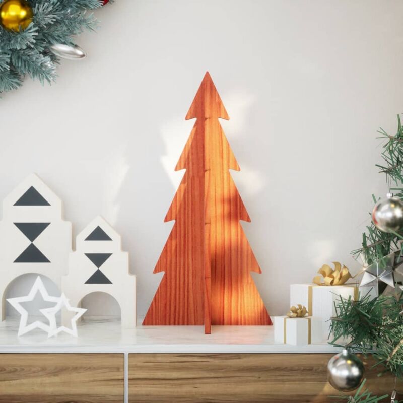 foto del prodotto albero di natale decorativo cera 59,5 cm legno massello di pino vidaxl