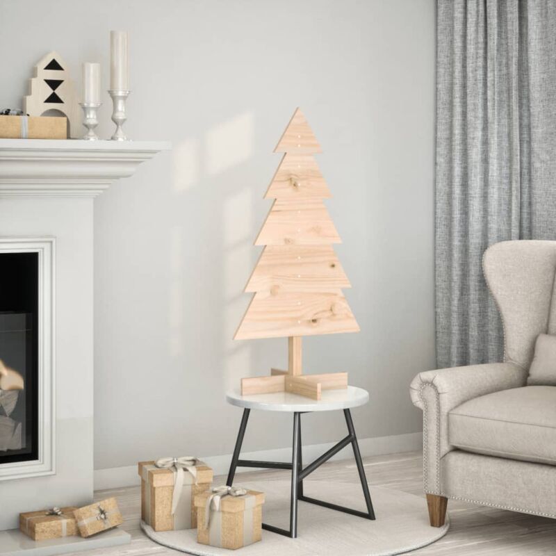 foto del prodotto albero di natale decorativo in legno 100 cm legno massello pino vidaxl