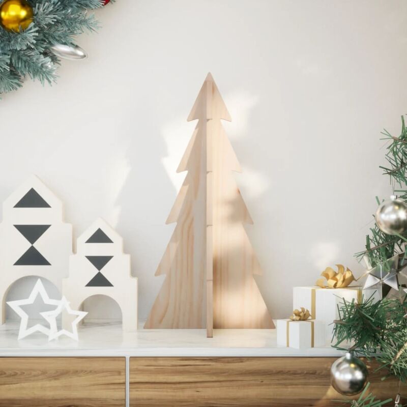 foto del prodotto albero di natale decorativo in legno 59,5cm legno massello pino vidaxl