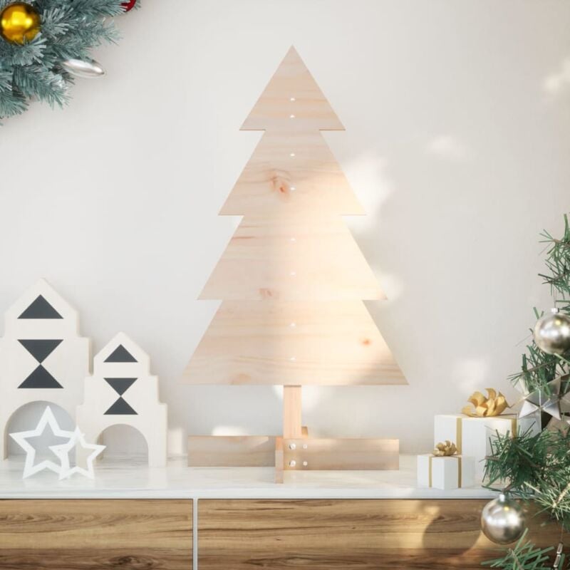 foto del prodotto albero di natale decorativo in legno 80 cm legno massello pino vidaxl