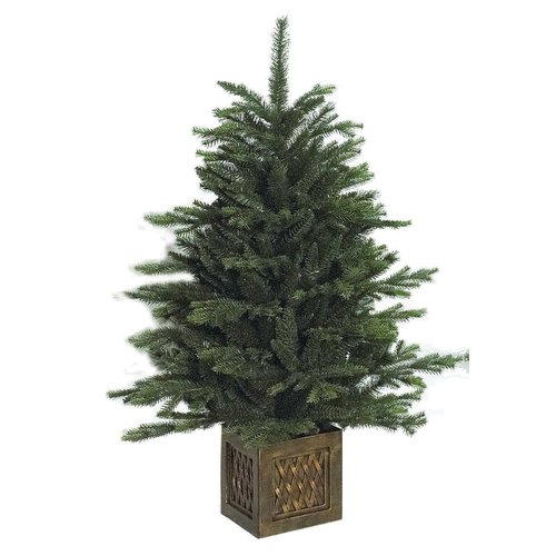foto del prodotto albero di natale h. 1m con vaso verde 008351