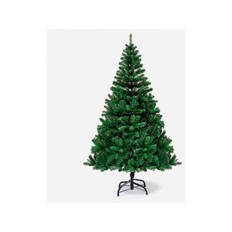 foto del prodotto albero di natale in pet con base e piedini in ferro 180cm 477 punte