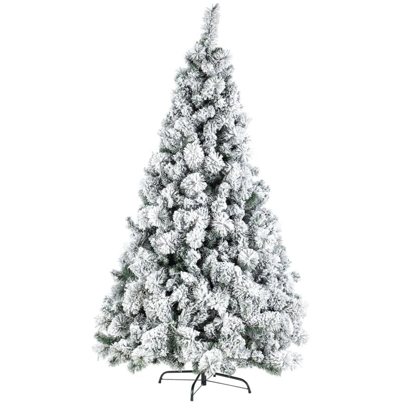 foto del prodotto albero di natale innevato cermis in pp effetto aghi di pino 180 cm