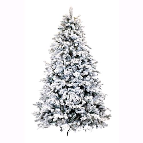foto del prodotto albero di natale kensington floccato innevato pe+pvc 150 cm superfolto 538 rami f4818