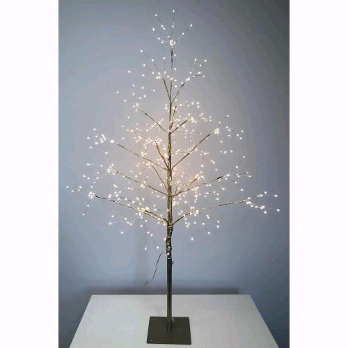 foto del prodotto albero di natale led 675 nanoled luce calda altezza 150 cm struttura metallo dorato d2922