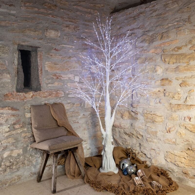 foto del prodotto albero di natale luminoso con 900 microled decorazione da interno ed esterno h 210 cm luce calda marrone