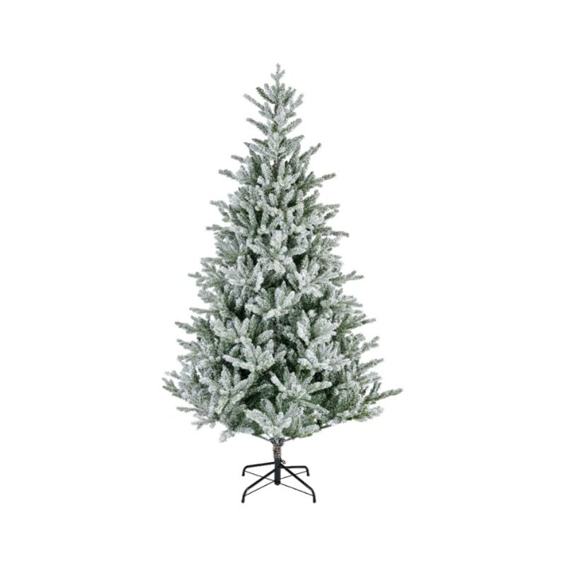 foto del prodotto albero di natale merano innevato 180 cm, diametro 112 cm, apertura ad ombrello, ignifugo, garanzia 12 anni klulk
