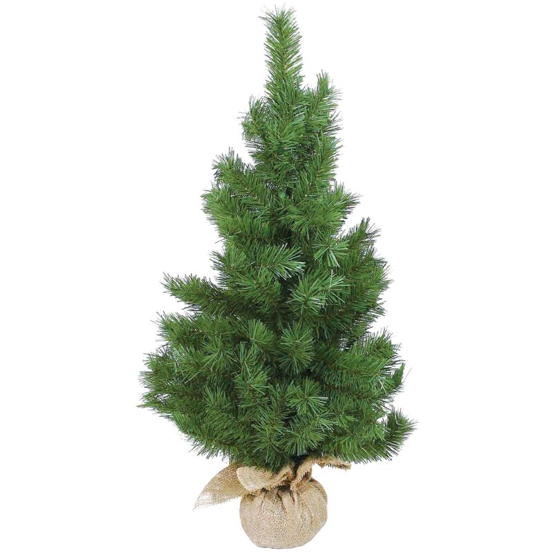 foto del prodotto albero di natale pinetto noel in pvc di altissima qualit e base in juta h 60 cm 60 cm