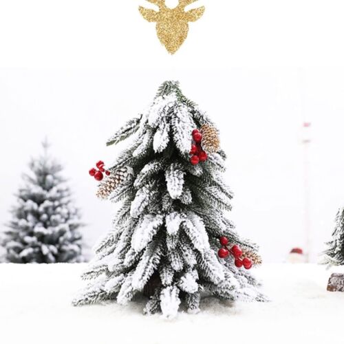 foto del prodotto albero di natale pino verde artificiale innevato piccolo 40 cm con neve bacche