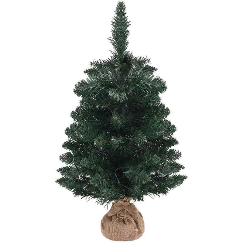 foto del prodotto albero di natale preilluminato con palline verde 60 cm vidaxl
