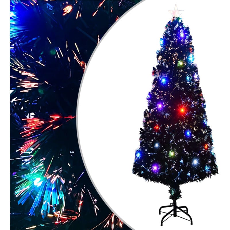 foto del prodotto albero di natale preilluminato con supporto 240 cm fibra ottica vidaxl 126065