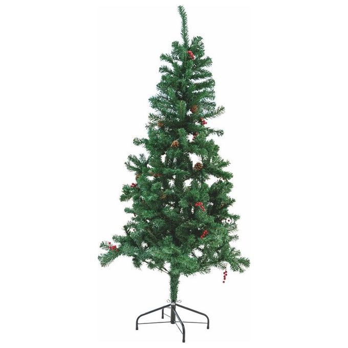 foto del prodotto albero di natale sestriere 150cm 350 rami con pigne e bacche