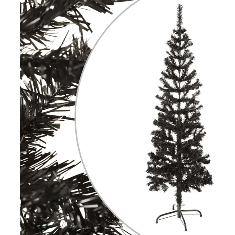foto del prodotto albero di natale sottile nero 150 cm