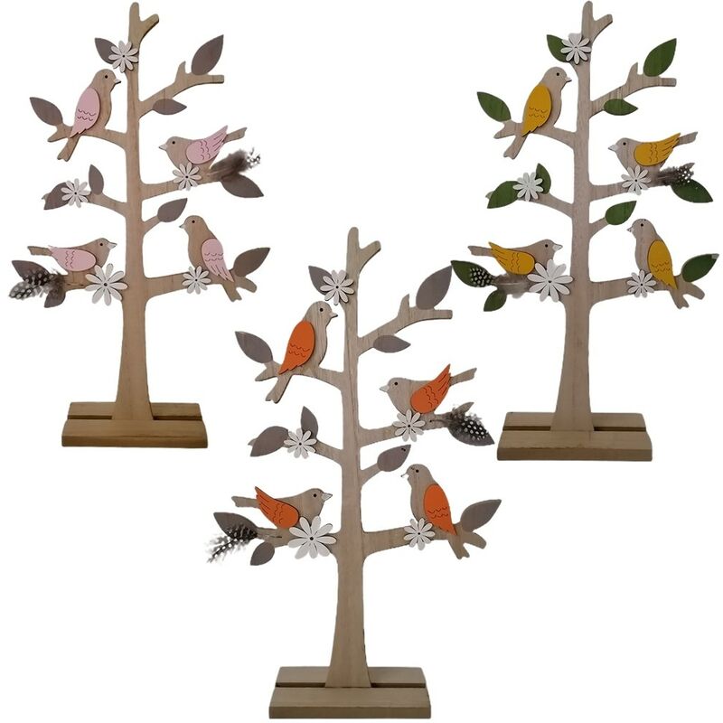 foto del prodotto albero di pasqua in legno decorazioni pasquali pulcini uova da casa idea regalo ornamento particolare moderno
