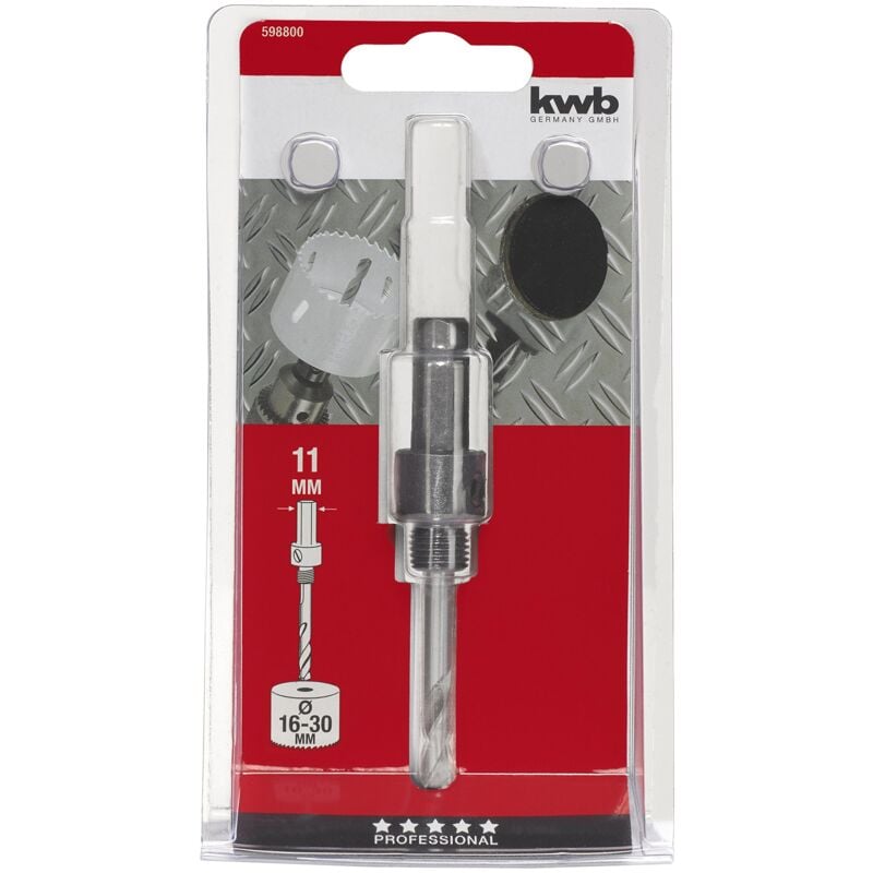 foto del prodotto albero di registrazione per seghe a foro bi-metal con 1 2 '' - 20 file thread 598800 per seghe da foro 16-30 mm, esagono, con trapano a centraggio