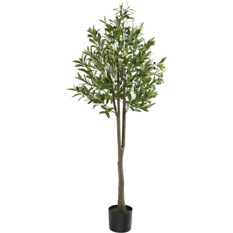 foto del prodotto albero di ulivo artificiale oleand, texture realistica albero di ulivo in plastica, albero di ulivo artificiale, albero decorativo 150 cm