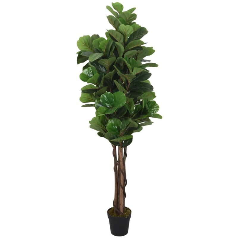 foto del prodotto albero ficus lyrata 96 foglie 80 cm verde vidaxl